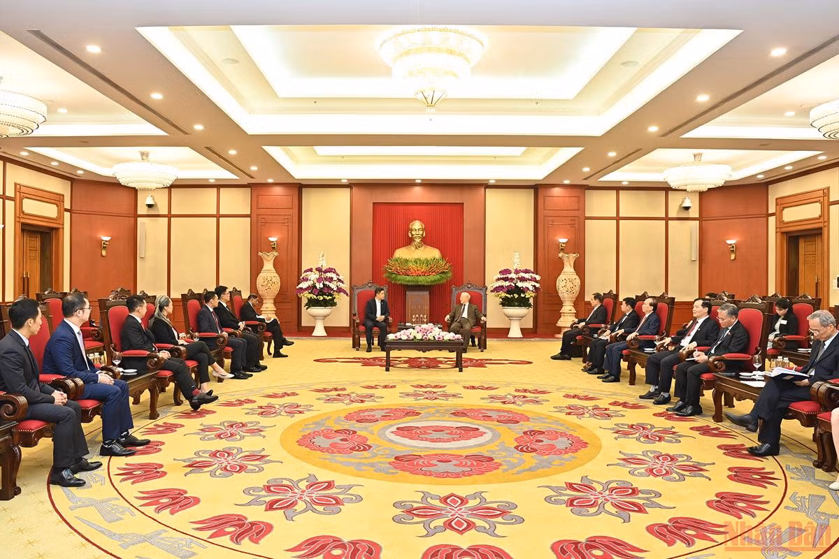 Quang cảnh buổi tiếp. Ảnh: ĐĂNG KHOA