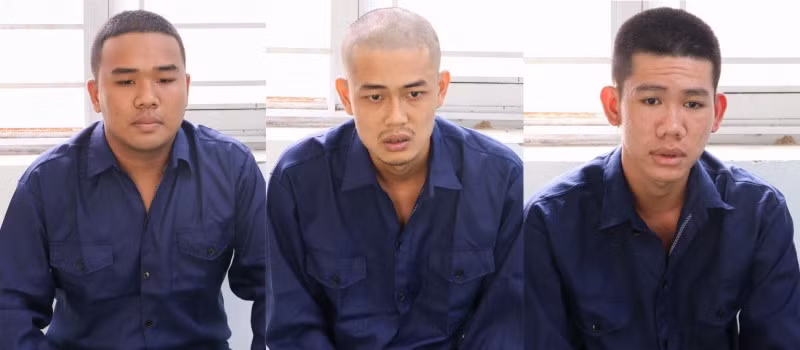 Thức cùng đồng bọn tại cơ quan Công an.