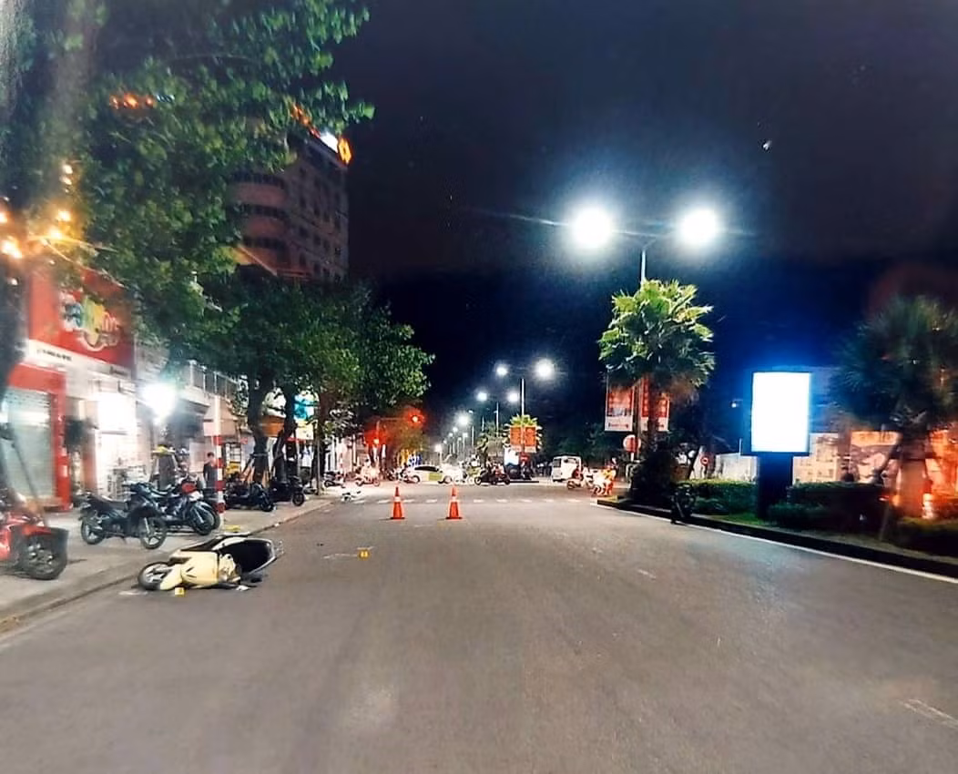 Hiện trường vụ tai nạn.