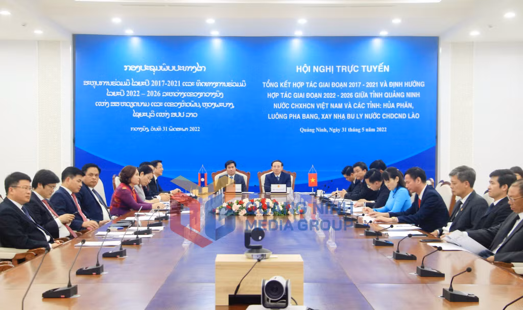 Các đại biểu tham dự hội nghị tại điểm cầu tỉnh Quảng Ninh (7-2022). Ảnh: Mạnh Trường