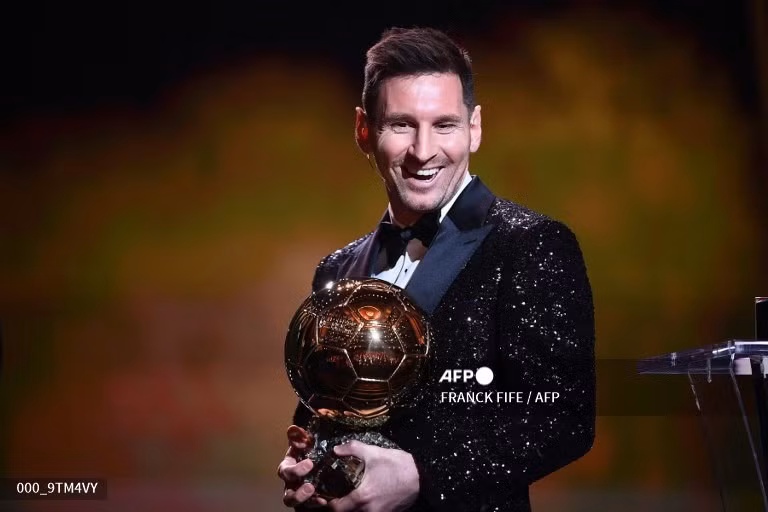 Messi đã có 7 lần được xướng tên cho danh hiệu Quả bóng vàng. Ảnh: AFP