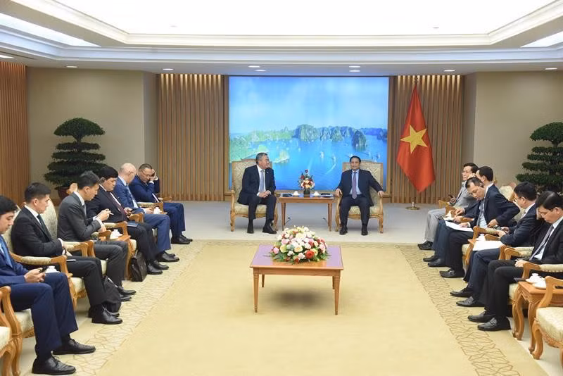 Quang cảnh buổi tiếp. (Ảnh: TRẦN HẢI)