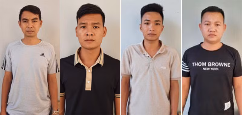 Các đối tượng bị bắt giữ.