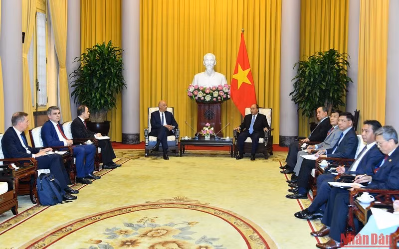 Quang cảnh buổi tiếp.