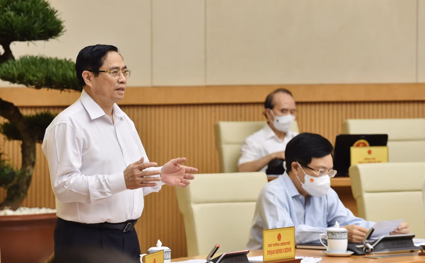 Thủ tướng Phạm Minh Chính chủ trì phiên họp Chính phủ thường kỳ tháng 6. Ảnh: VGP