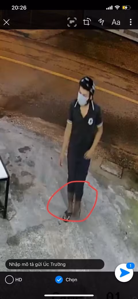 Hình ảnh đối tượng được camera ghi lại.