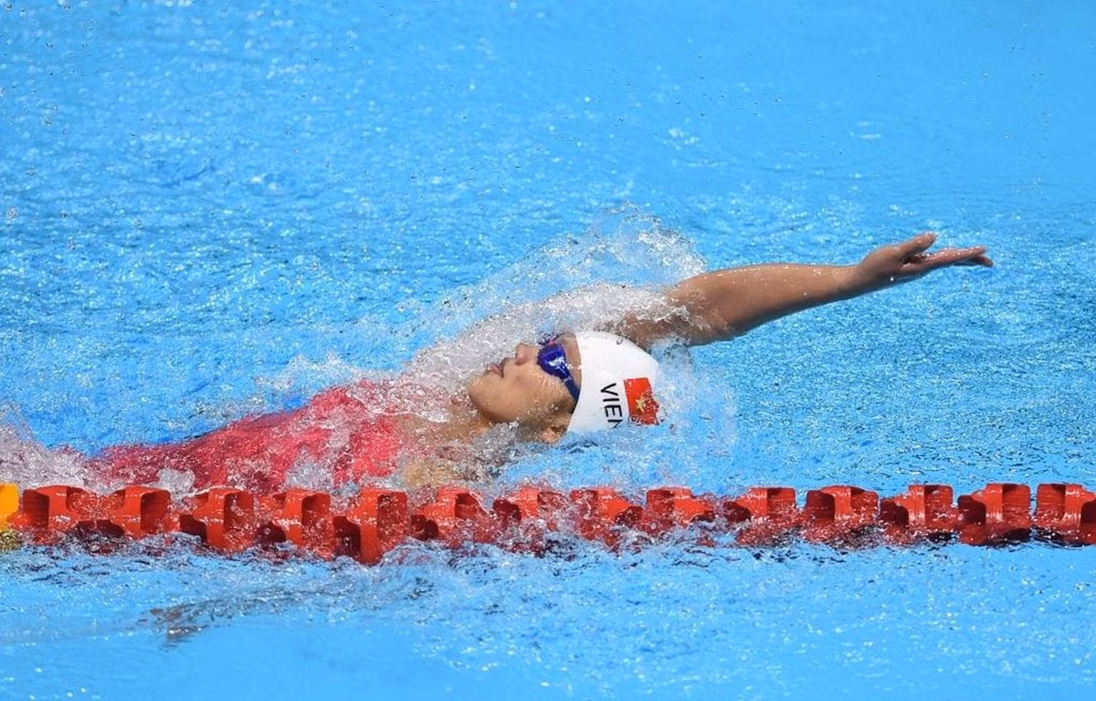 Ánh Viên thất bại ở nội dung 200m bơi tự do ở Olympic Tokyo 2020. (Ảnh: Getty Images)