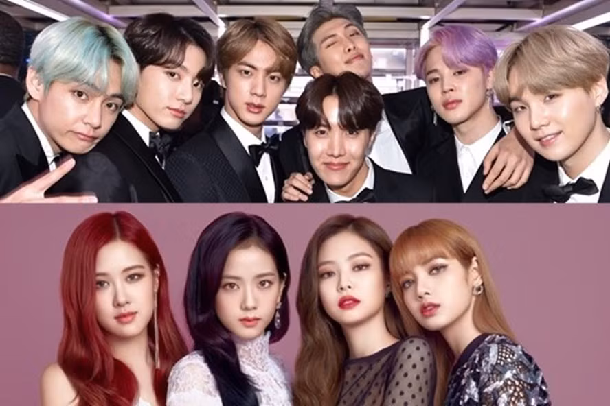 Blackpink và BTS so kè MV tỉ view. Ảnh: Xinhua.