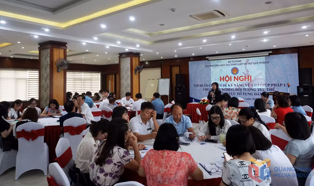 Trợ giúp viên pháp lý, Trung tâm TGPL nhà nước tỉnh tham gia tập huấn kỹ năng TGPl do Cục Phổ biến, Giáo dục pháp luật và Trợ giúp pháp lý (Bộ Tư pháp) tổ chức, tháng 5/2025. Ảnh: Nguyên Ngọc