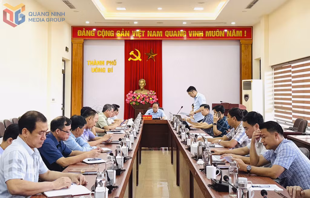UBND TP Uông Bí nghe báo cáo kết quả tham mưu giải quyết các ý kiến, kiến nghị của cử tri gửi tới kỳ họp thứ 22 năm 2024.