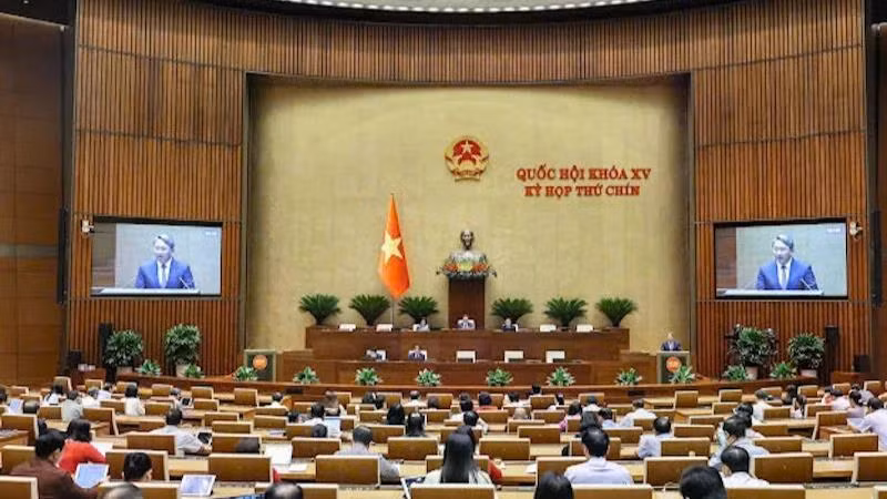 Quốc hội họp phiên toàn thể tại hội trường ngày 26/5. (Ảnh: DUY LINH)