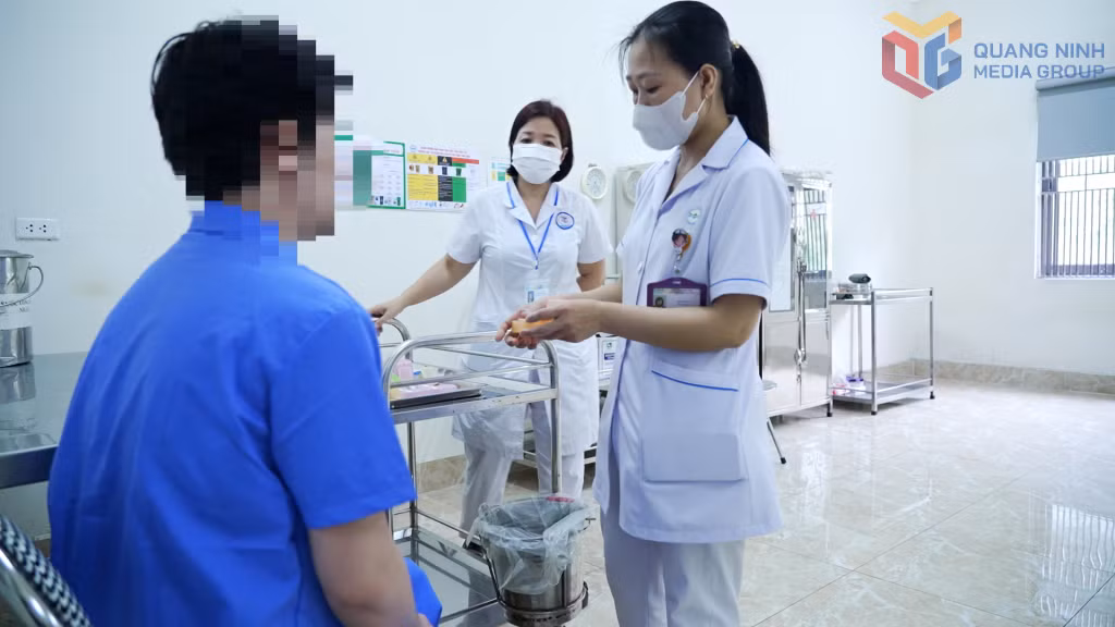 Bệnh nhân bị rối loạn tâm thần do sử dụng ma túy được điều trị tại Bệnh viện Bảo vệ Sức khỏe tâm thần Quảng Ninh.
