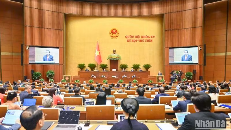 Toàn cảnh phiên khai mạc Kỳ họp thứ 9, Quốc hội khóa XV. (Ảnh: DUY LINH)