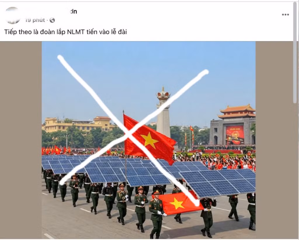 Bài đăng sai sự thật, gây ảnh hưởng nghiêm trọng đến uy tín, danh dự của LLVT nhân dân.