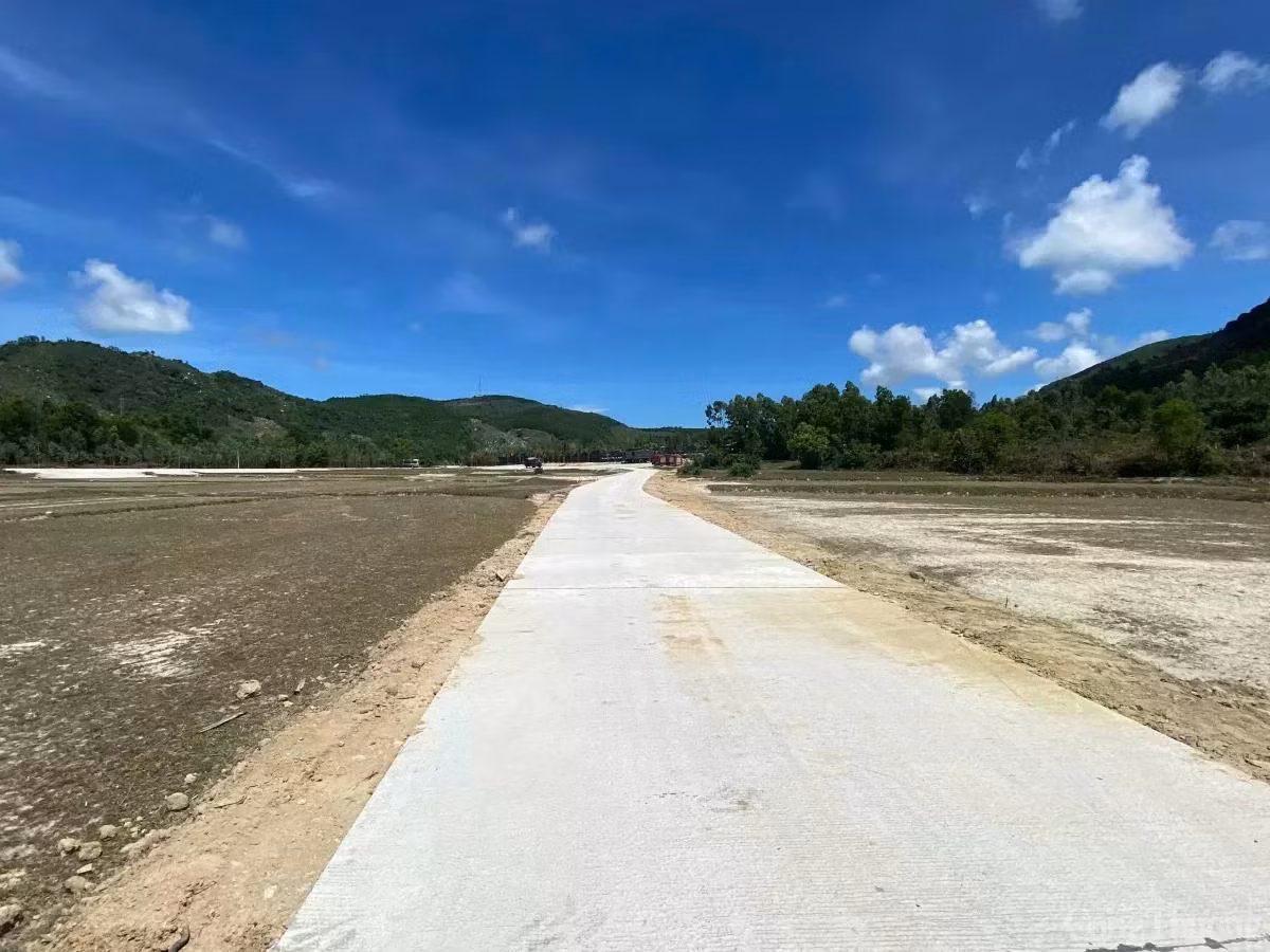 Con đường dài 1,5km được nâng cấp sửa chữa.