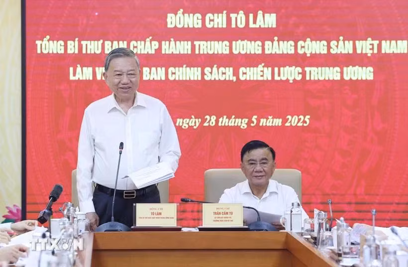 Tổng Bí thư Tô Lâm phát biểu. (Ảnh: Thống Nhất/TTXVN)