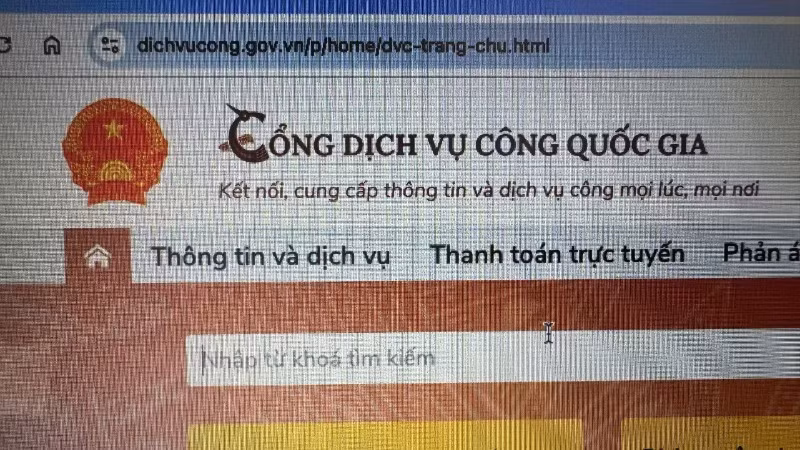Cơ quan chức năng khuyến cáo người dân chỉ đăng nhập tại địa chỉ chính thức của Cổng Dịch vụ công Quốc gia.
