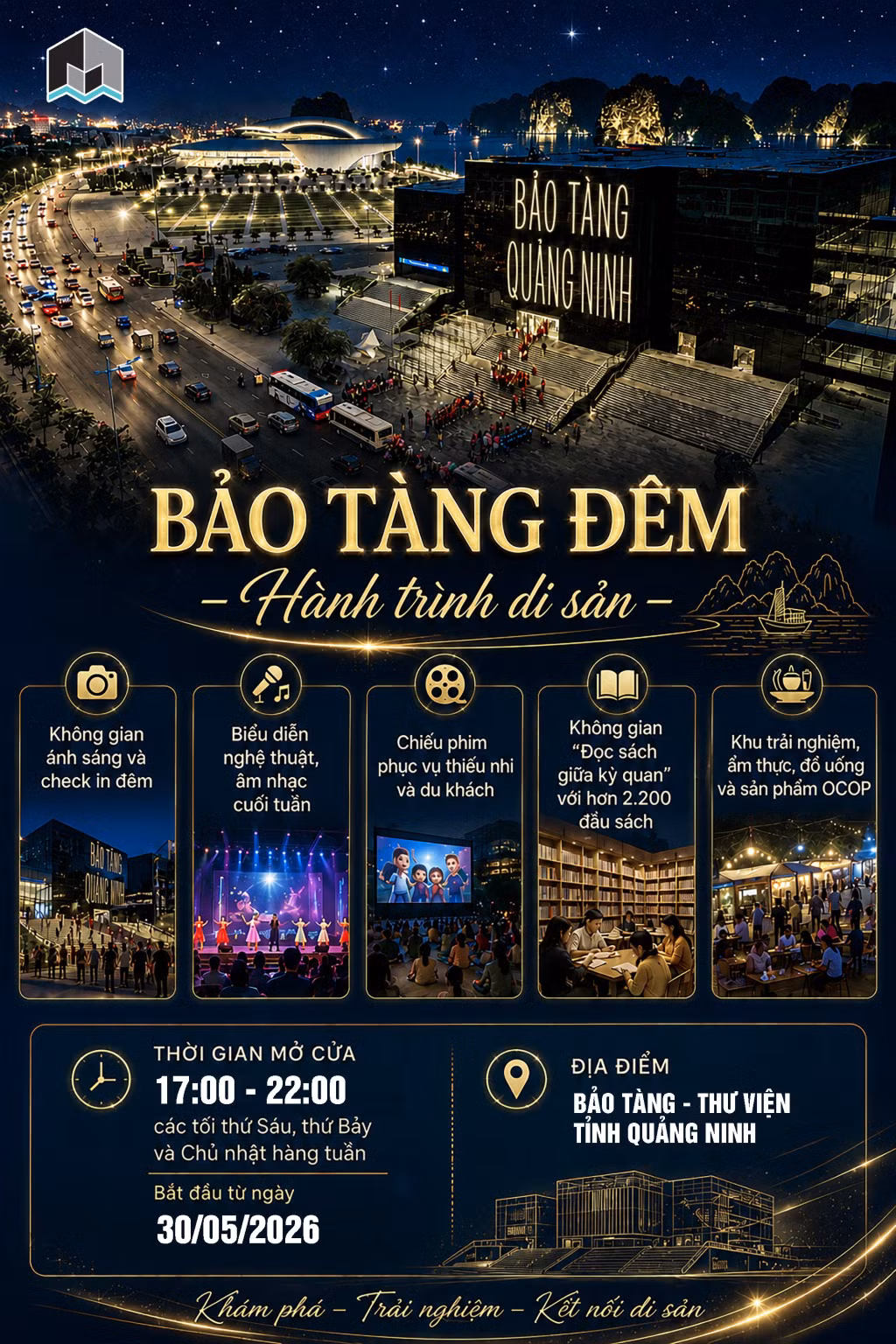 Các sản phẩm du lịch, dịch vụ về đêm của Bảo tàng-Thư viện tỉnh bắt đầu triển khai thí điểm từ 30/5. 
