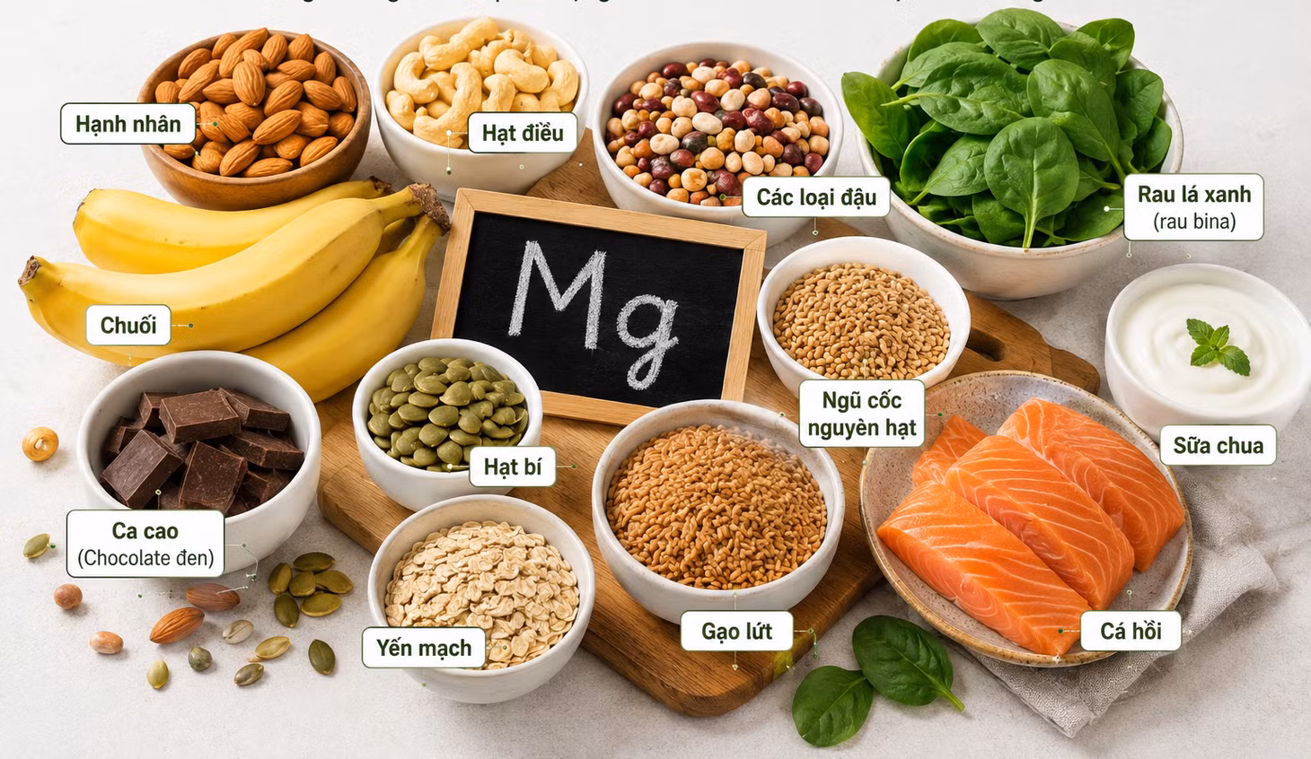 Magie có nhiều trong thực phẩm tự nhiên.