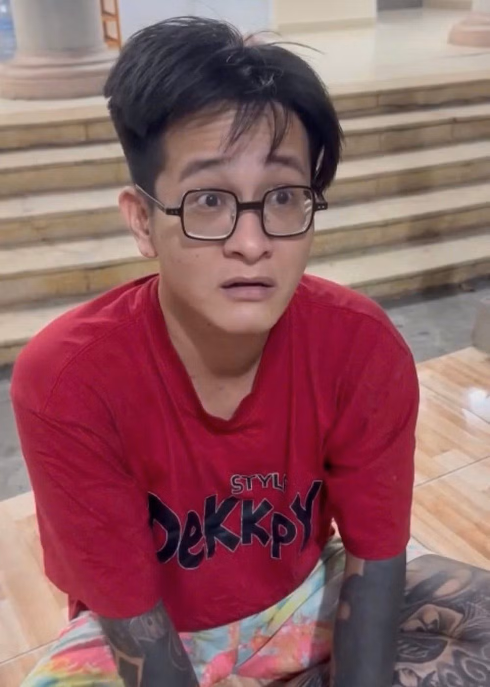 Mai Thế Nhân (Rapper Mr Nhân) bị công an bắt giữ. Ảnh: Công an