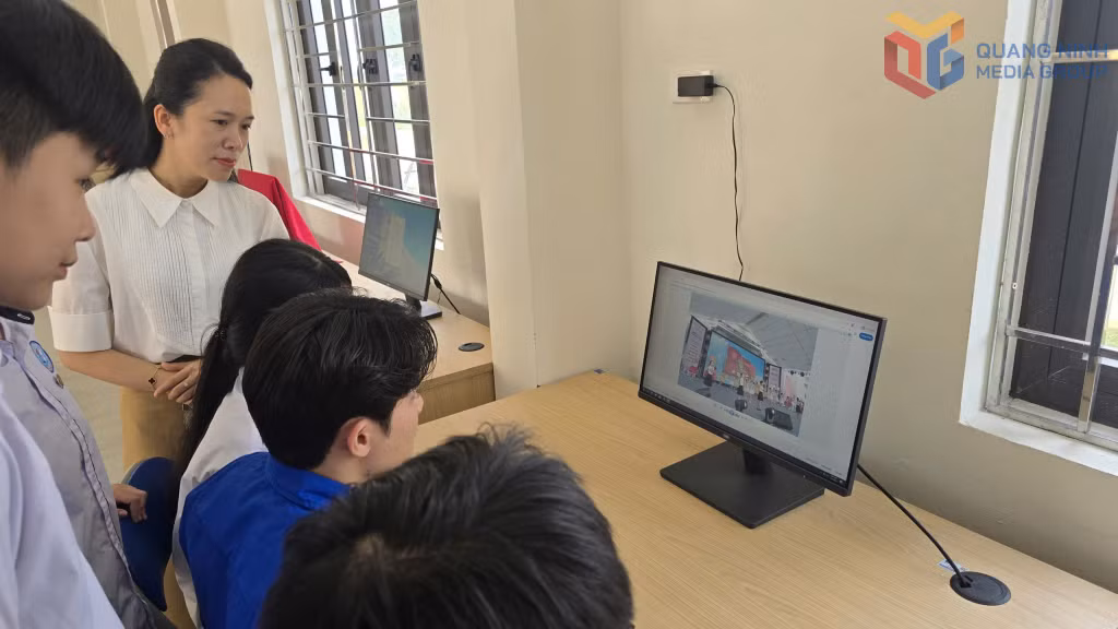 Trường THCS Quảng Hà, xã Quảng Hà ứng dụng chuyển đổi trong giảng dạy.