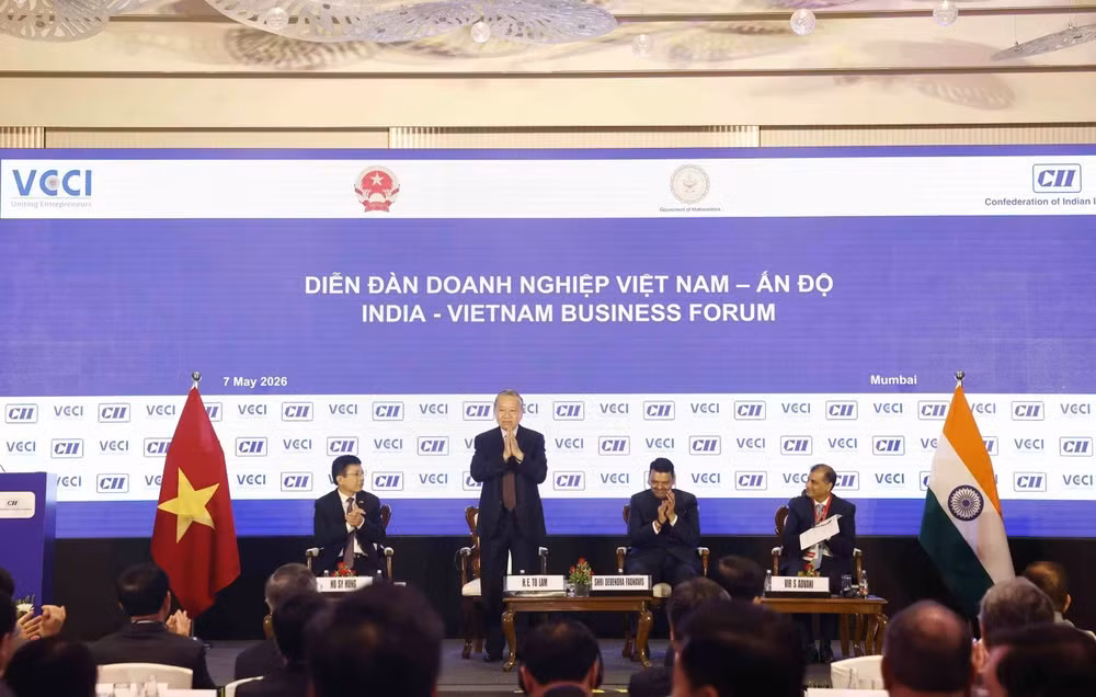 Tổng Bí thư, Chủ tịch nước Tô Lâm dự Diễn đàn Doanh nghiệp Việt Nam-Ấn Độ. (Ảnh: Thống Nhất – TTXVN)