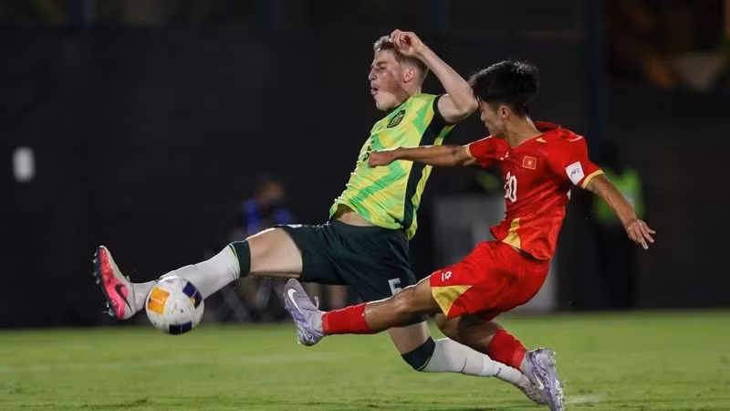 U17 Việt Nam không thể vượt qua U17 Australia để tiến vào bán kết U17 châu Á 2026. (Ảnh: AFC)