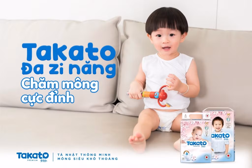 Bỉm Takato giúp mẹ khắc phục những sai lầm khi chọn và dùng bỉm cho bé.
