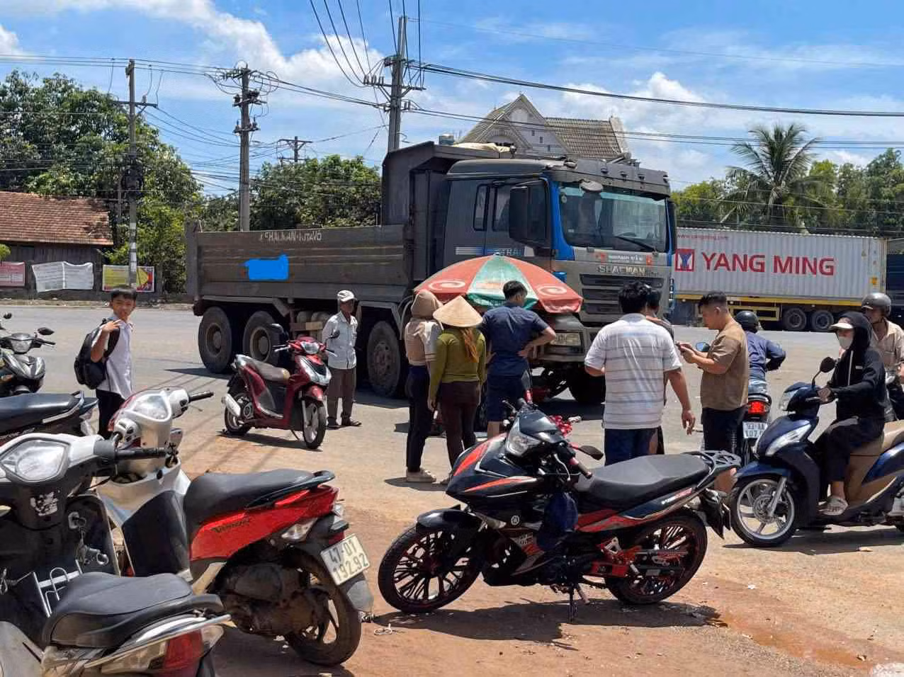 Hiện trường vụ tai nạn. Ảnh: Bạn đọc cung cấp