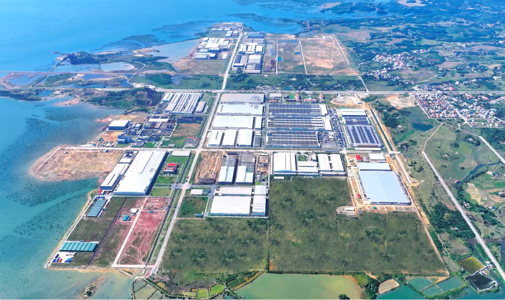 KCN Hải Hà - Một trong những khu công nghiệp chuyên biệt về ngành dệt may. Ảnh: Mạnh Trường