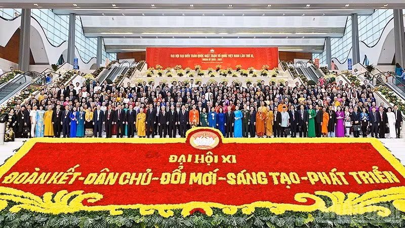 Các đại biểu tại phiên bế mạc Đại hội Mặt trận Tổ quốc Việt Nam lần thứ XI, nhiệm kỳ 2026-2031.