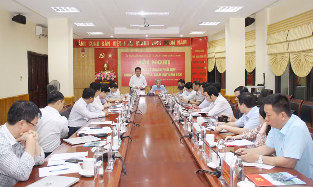 Ủy ban Kiểm tra Tỉnh ủy và Đảng ủy Than Quảng Ninh triển khai kế hoạch phối hợp công tác kiểm tra, giám sát năm 2021, tháng 4/2021.