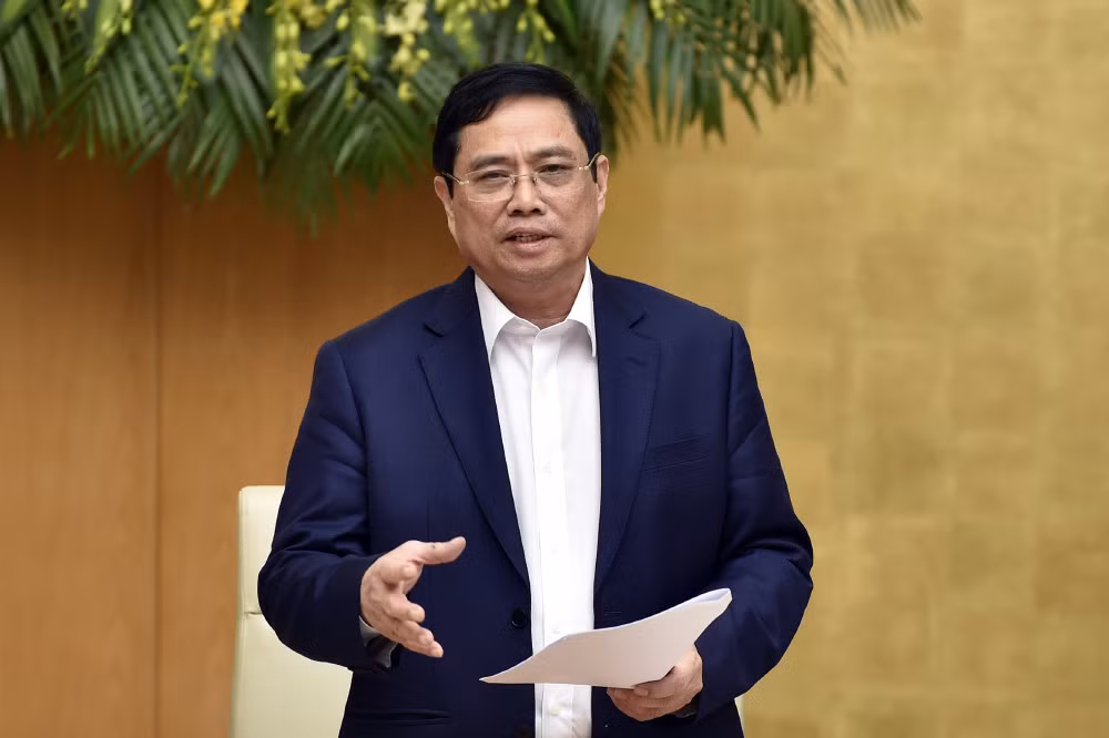 Thủ tướng Phạm Minh Chính yêu cầu UBND các tỉnh, thành phố trực thuộc Trung ương chỉ đạo các cấp, thực hiện đúng tinh thần Nghị quyết số 128/NQ-CP ngày 11/10/2021 của Chính phủ về “Thích ứng an toàn, linh hoạt, kiểm soát hiệu quả dịch COVID-19” - Ảnh: VGP/Nhật Bắc