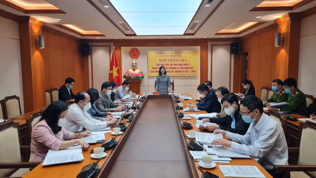 Ban Pháp chế HĐND tỉnh thẩm tra các báo cáo, dự thảo Nghị quyết.