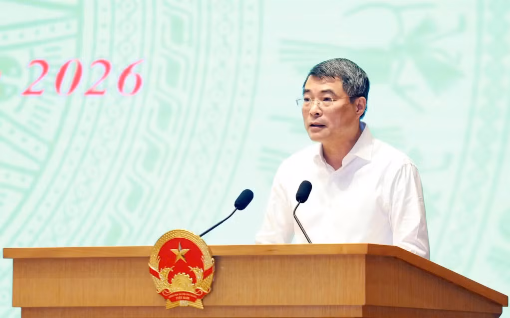 Thủ tướng Chính phủ Lê Minh Hưng phát biểu tại phiên họp. Ảnh: Công an nhân dân