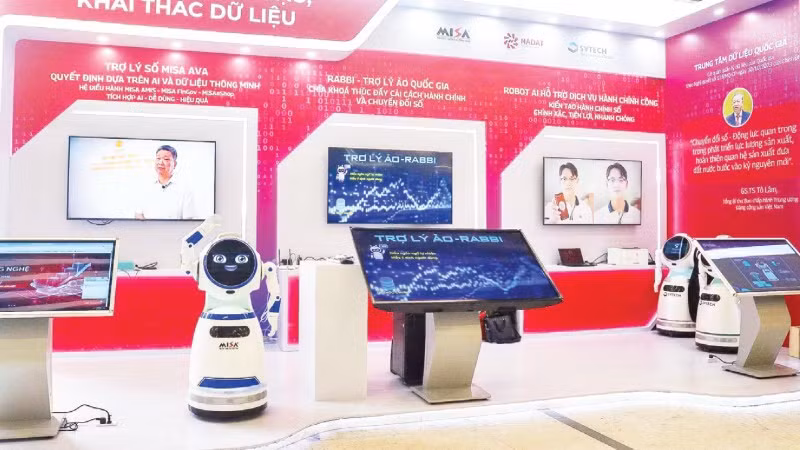 Triển lãm giới thiệu sản phẩm công nghệ nhân dịp khai trương Trung tâm Dữ liệu quốc gia số 1 vào tháng 8/2025.