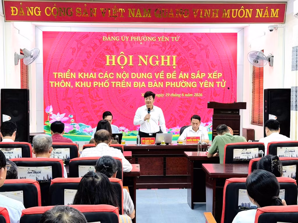 Phường Yên Tử tổ chức hội nghị triển khai Đề án sắp xếp thôn, khu phố trên địa bàn.