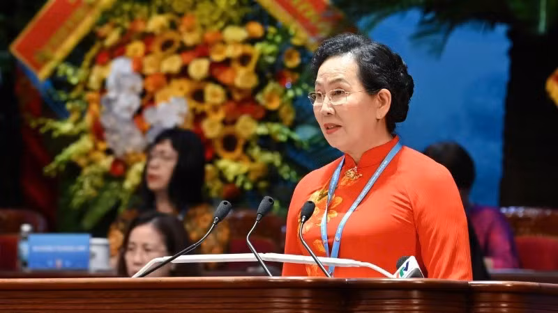 Ủy viên Trung ương Đảng, Phó Chủ tịch Ủy ban Trung ương Mặt trận Tổ quốc Việt Nam, Chủ tịch Hội Liên hiệp Phụ nữ Việt Nam Lê Thị Thủy phát biểu khai mạc trọng thể.