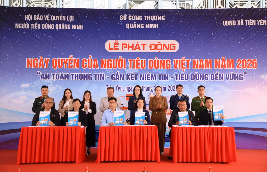 Sở Công Thương phát động ngày quyền của người tiêu dùng Việt Nam 2026 tại xã Tiên Yên với chủ đề "An toàn thông tin - Gắn kết niềm tin - Tiêu dùng bền vững".