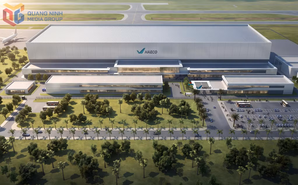 Phối cảnh tổ hợp bảo dưỡng, sửa chữa và đại tu tàu bay (MRO) 360 triệu USD tại Cảng hàng không quốc tế Vân Đồn.