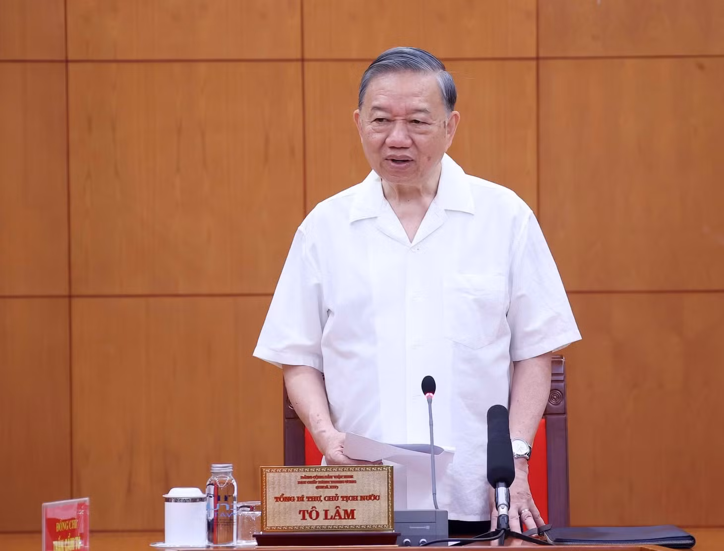 Tổng Bí thư, Chủ tịch nước Tô Lâm phát biểu chỉ đạo. (Ảnh: Văn Điệp/TTXVN)