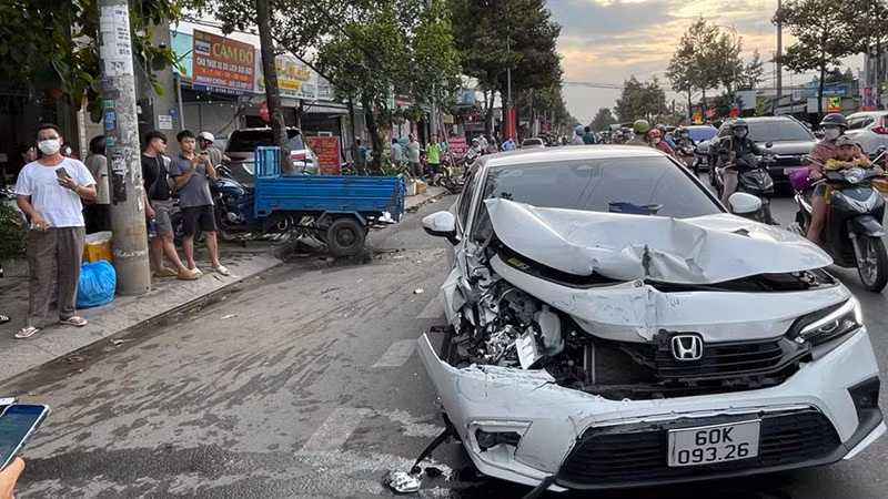 Hiện trường vụ tai nạn.