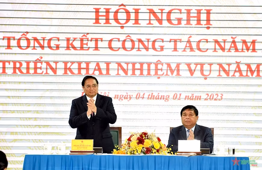 Thủ tướng Chính phủ Phạm Minh Chính tham dự hội nghị.