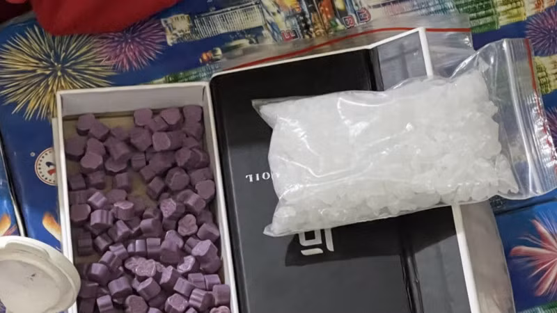 Số ma túy Công an thu giữ tại nơi ở của Tú.