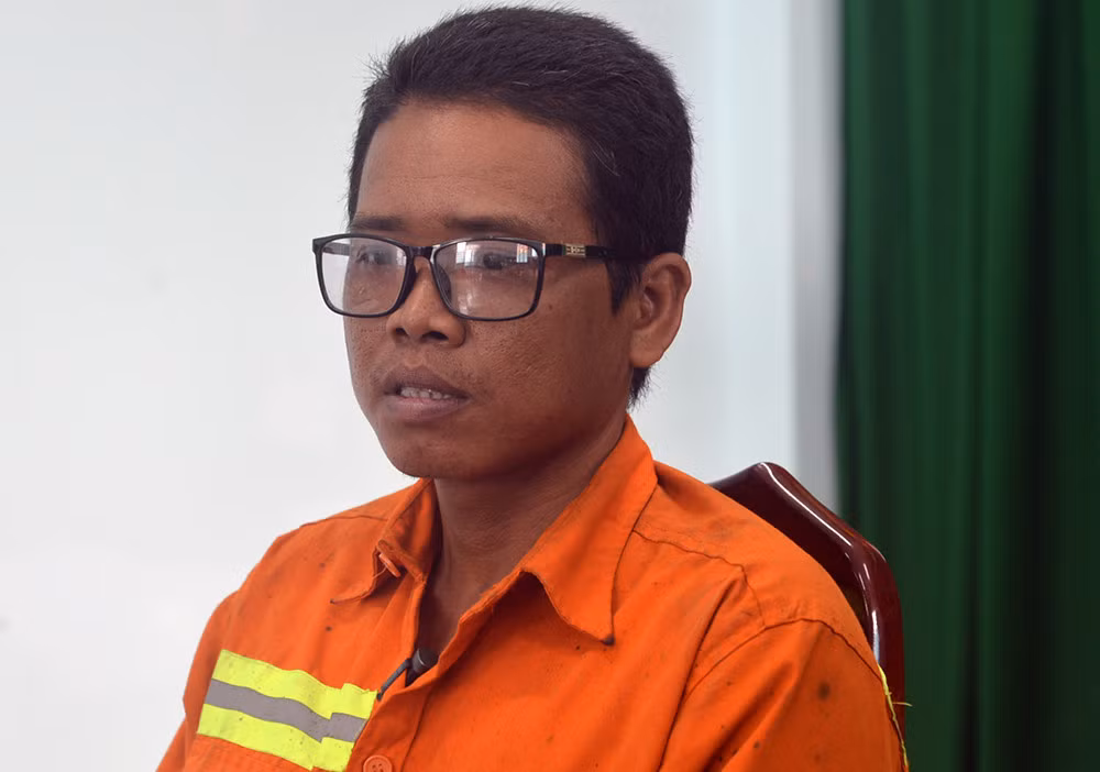 Anh Đoàn Tuấn Em - người đầu tiên đến giải cứu bé Nam nhưng bất thành.