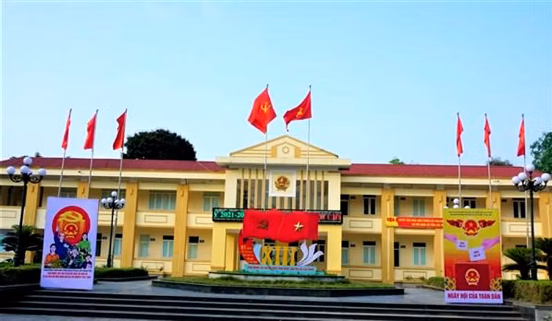 Trụ sở UBND huyện Hương Khê, nơi nữ cán bộ Trần Thị Trinh Sương công tác trước khi bị khởi tố