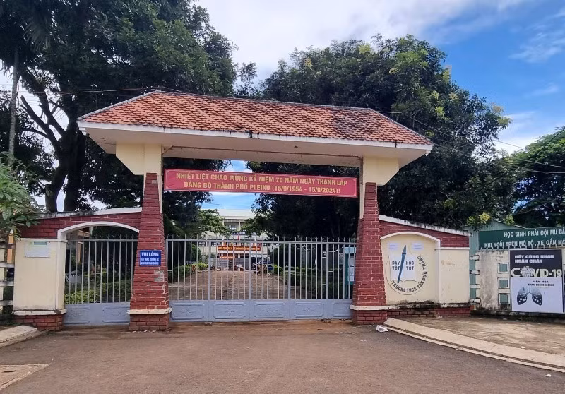 Trường THCS Tôn Đức Thắng, nơi xảy ra vụ việc. Ảnh: CTV