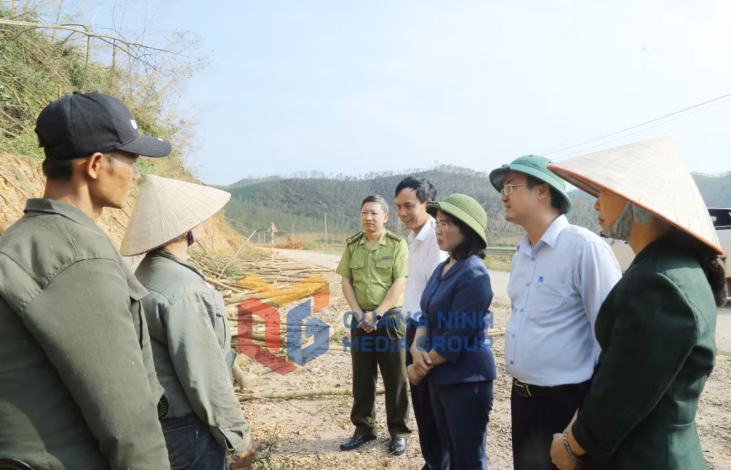 Đồng chí Phó Bí thư Thường trực Tỉnh ủy trò chuyện với các hộ dân.