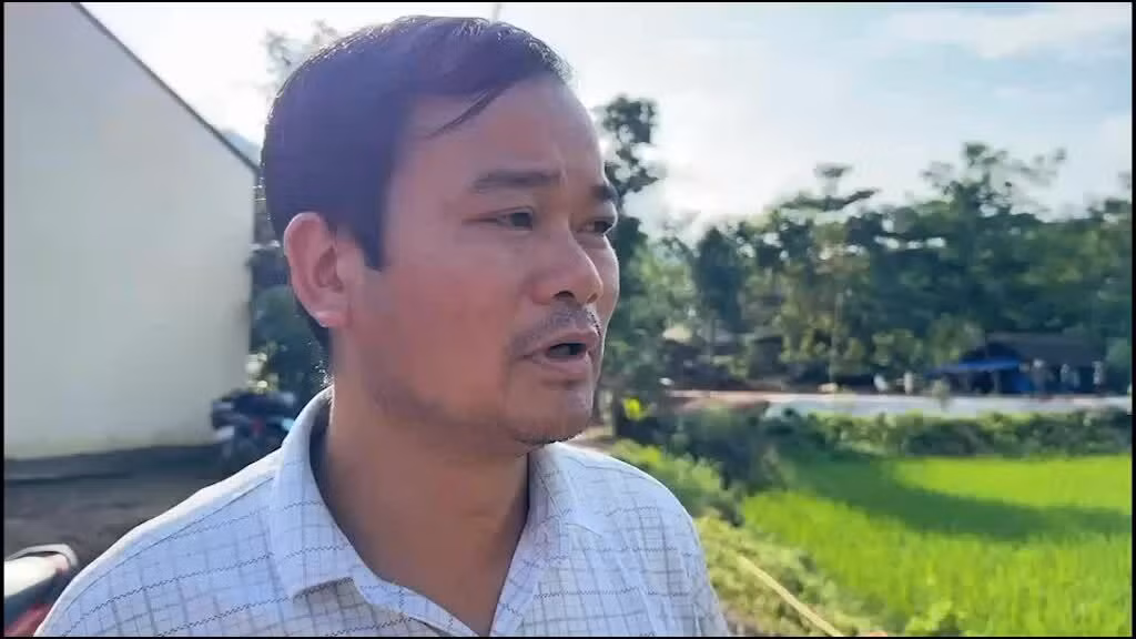 Trưởng thôn Hoàng Văn Diệp nói về việc 8 người trở về, sáng 13/9. Video: Ngọc Thành