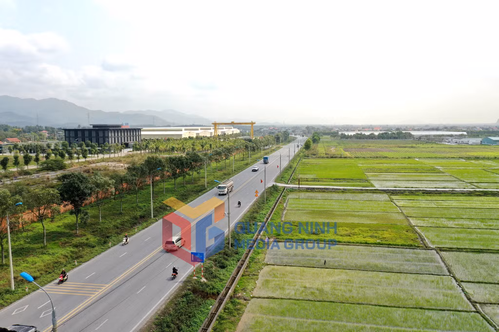 Quốc lộ 18 chạy qua TX Đông Triều (3-2020). Ảnh: Đỗ Giang